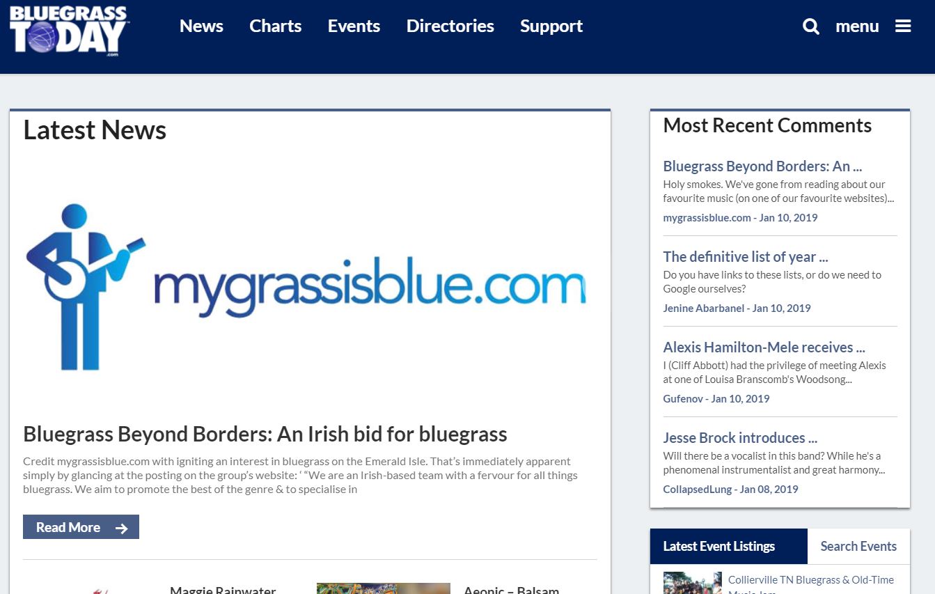 Bluegrass Today Weekly Chart